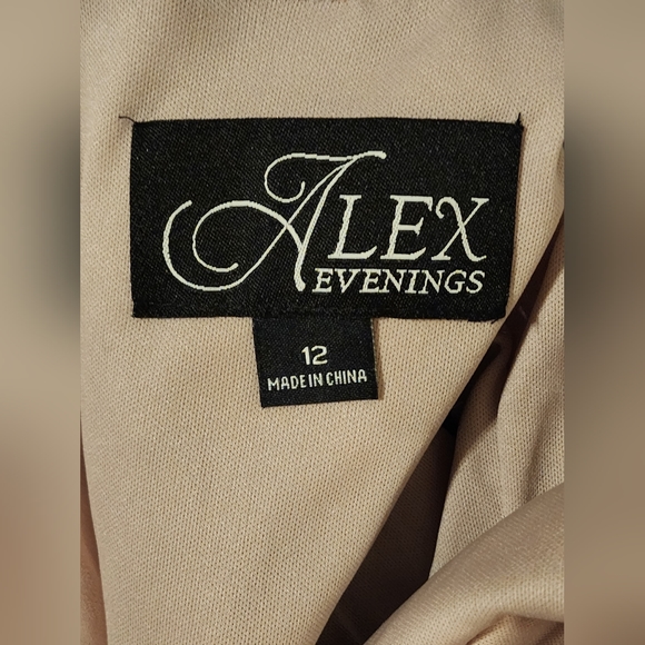 NEW Alex Evenings Pink Formal Sequined Dress/Gown Size 12 with 3/4 Sleeves - Picture 11 of 14